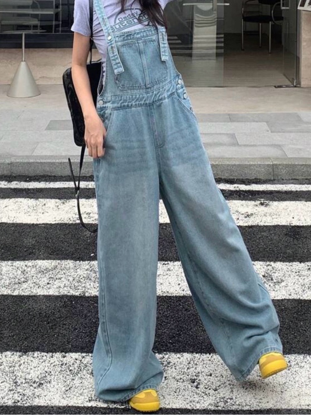 Wide-Leg Overalls